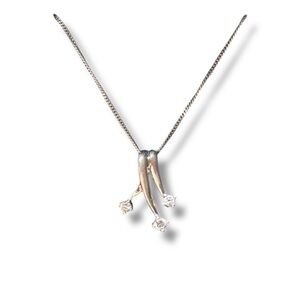 ✨ Trilogy 925 Sterling Silver Necklace with CZ Accents ✨